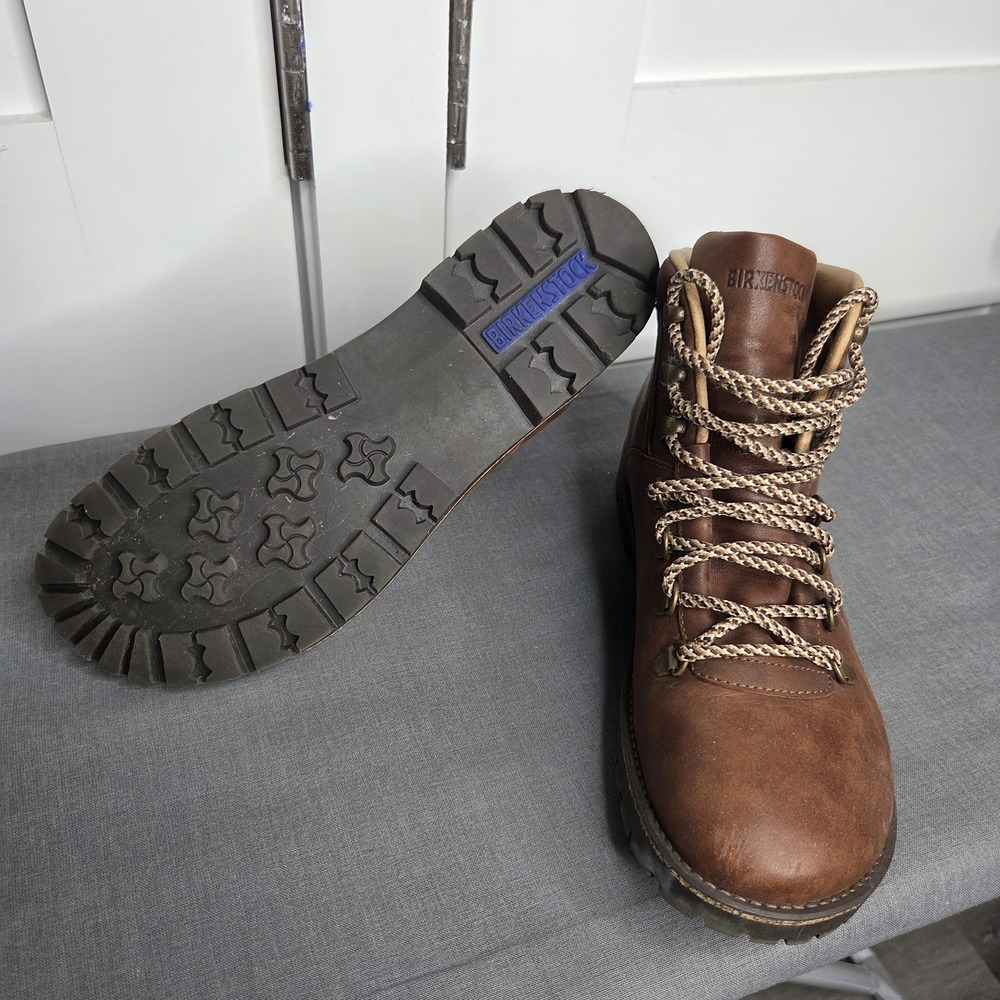 Birkenstock Men's Brown Leather Lace-Up Hiking Ankle Boots Size 8 US / 41 EU - Picture 8 of 11